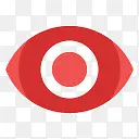 删除红色的眼睛Material-Design-icons