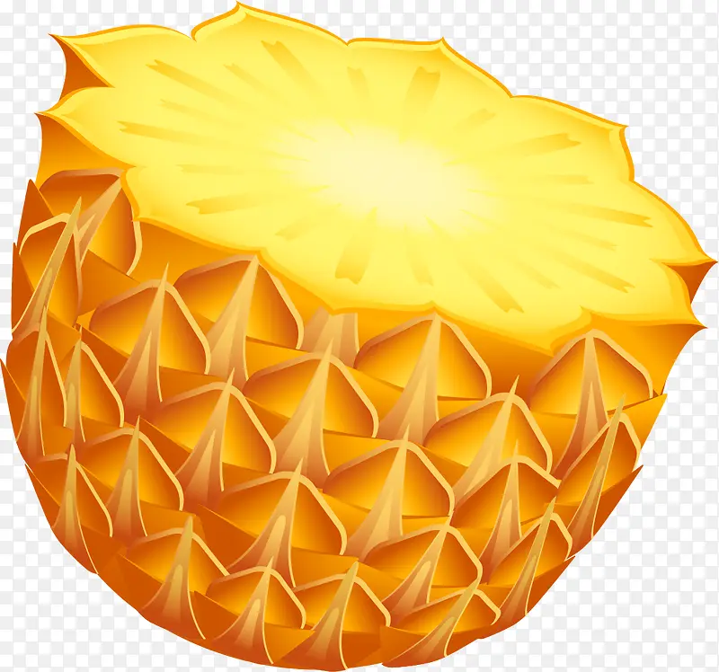 手绘黄色菠萝