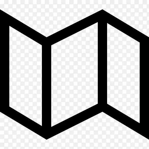 地图折叠纸三部分概述图标