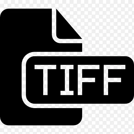 TIFF高质量图像文件类型的黑色界面符号图标