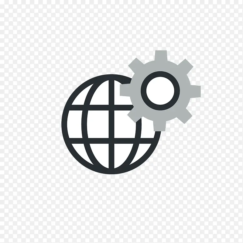 矢量卡通扁平化科技齿轮数据图形