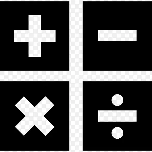 计算器界面符号四个按钮图标