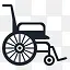 轮椅医学生免费医疗图标