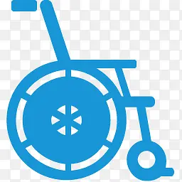 轮椅蓝色的医学的图标