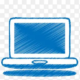 Blue laptop Icon