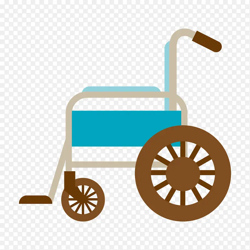 蓝色轮椅图标