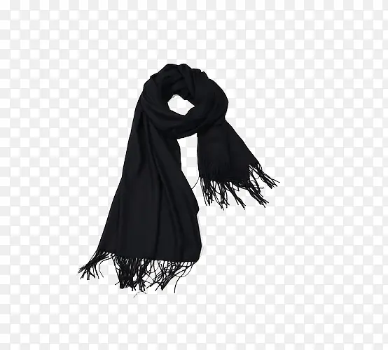 2016黑色英伦羊绒真丝围巾