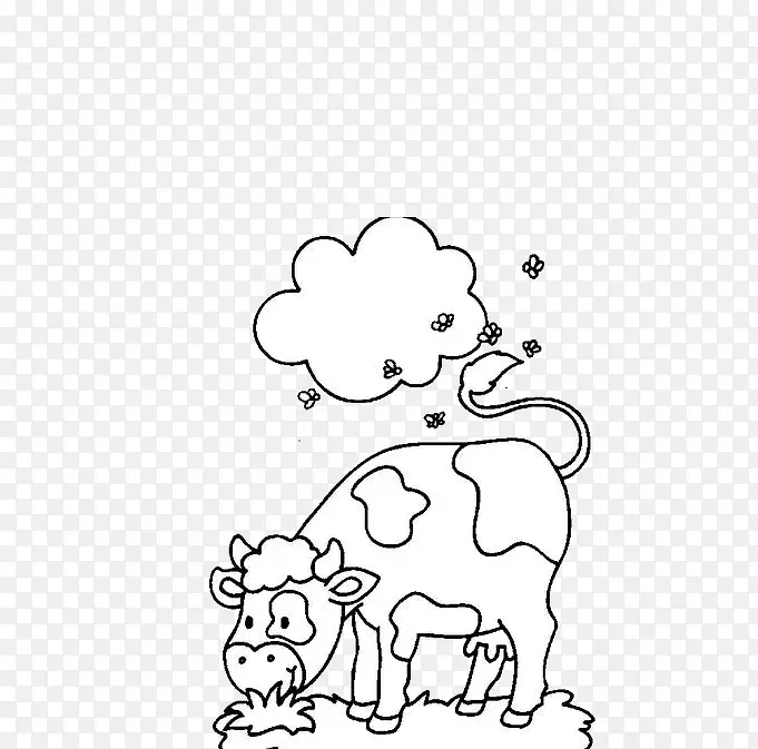 简笔画奶牛