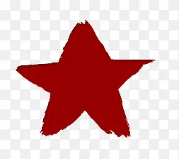 创意手绘红色的五角星