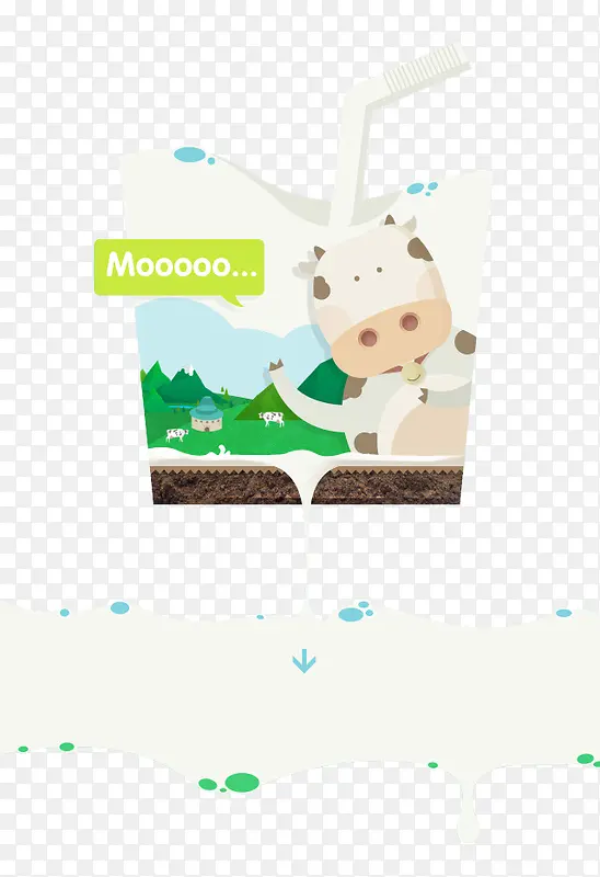 牛奶 奶牛 包装图案设计