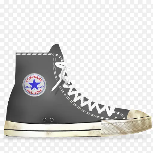 匡威灰色的脏鞋Converse-icons