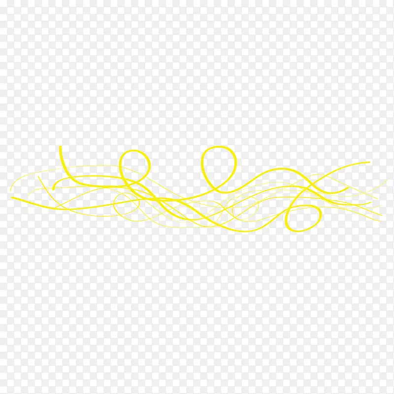 矢量黄色杂乱细线条曲线