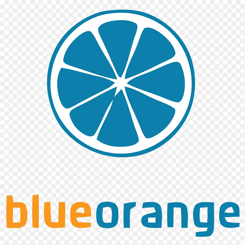 蓝色橙子logo矢量图