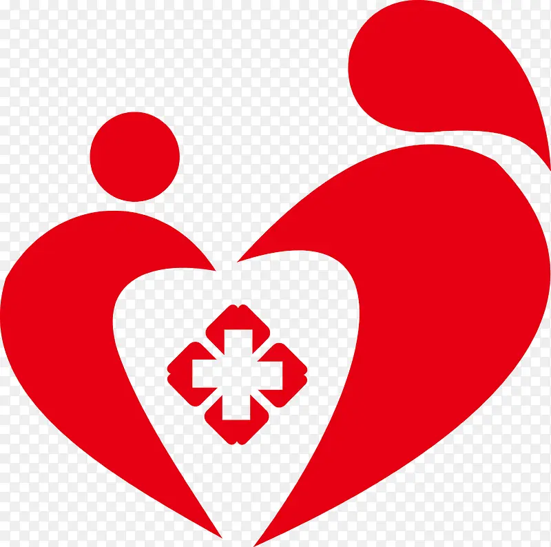 红色医疗logo素材图