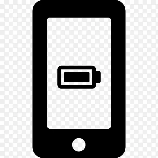 手机电池状态的符号或空的屏幕图标