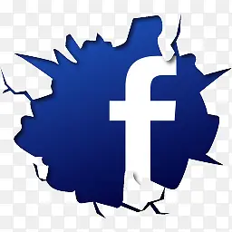 打破裂纹脸谱网FB社会社交媒体