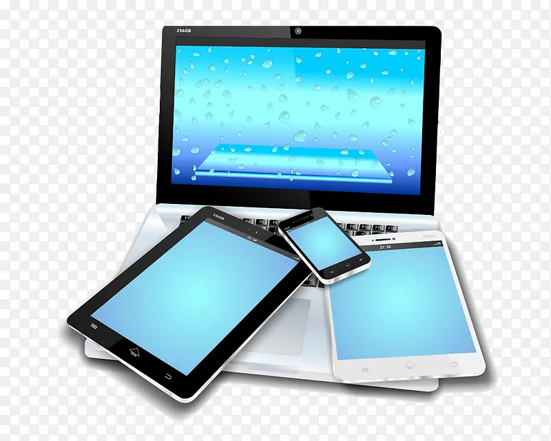 笔记本电脑与手机平板