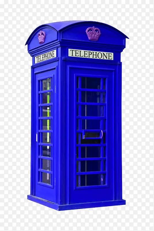蓝色复古电话亭