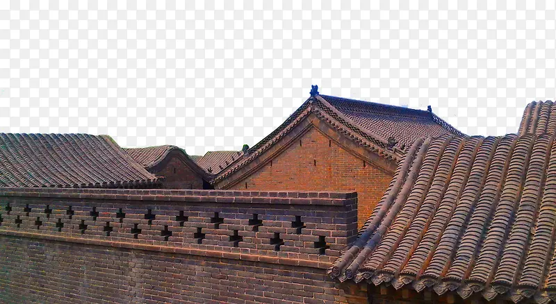 中国风古风建筑红砖