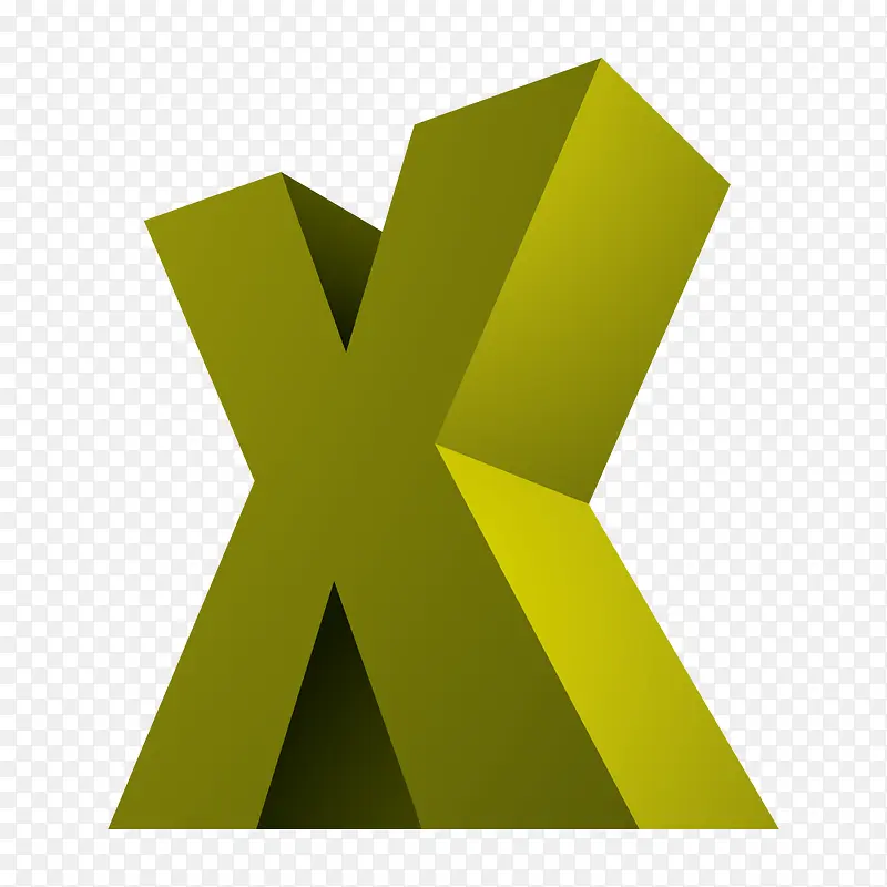 3D字母X