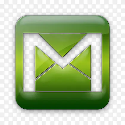 Gmail标志广场绿色果冻社交媒体