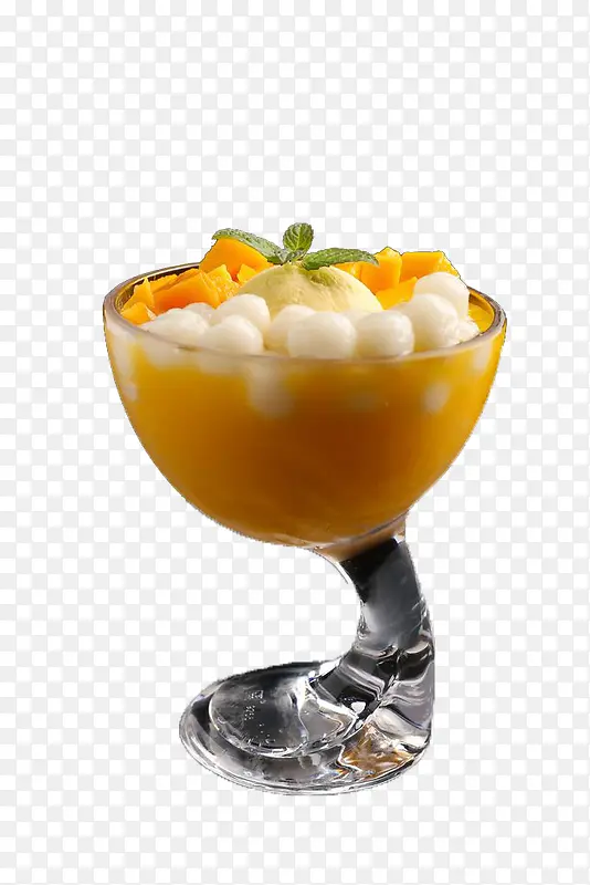 芒果小圆子冰激凌甜品