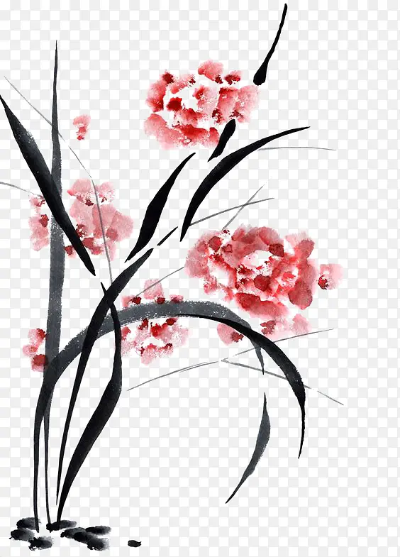 水彩花朵