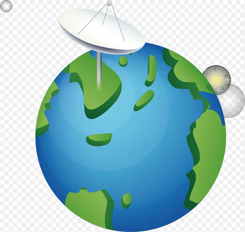 矢量图地球信号接收