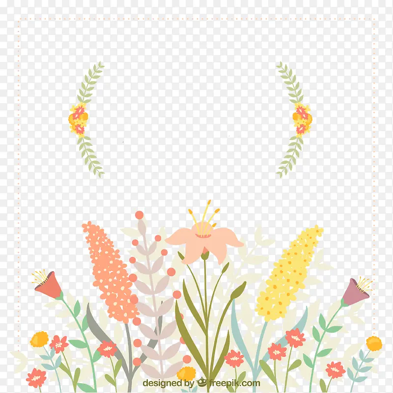 手绘花朵装饰背景