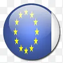 欧洲的联盟国旗国圆形世界旗