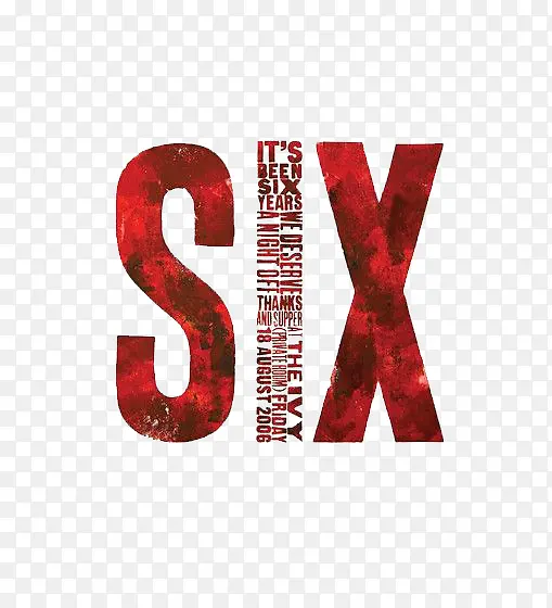SIX英文艺术字