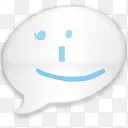 牛奶蓝色的微笑聊天chat-icons