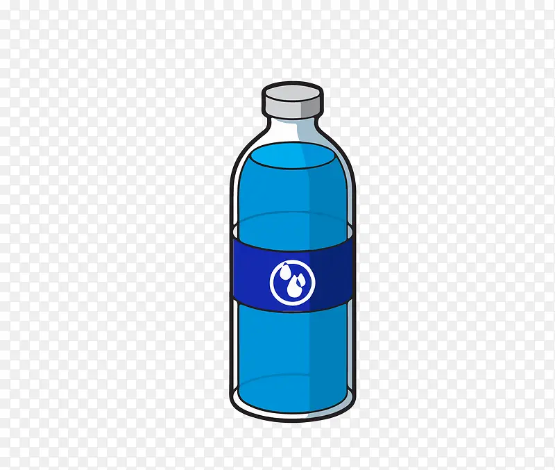 蓝色矿泉水瓶素材
