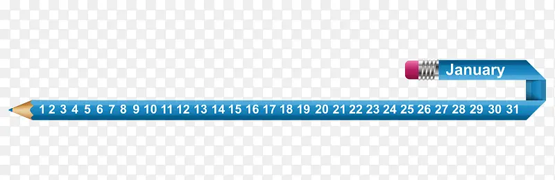 蓝色铅笔2018年一月日历