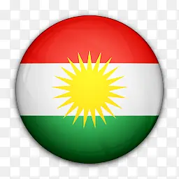 国旗库尔德斯坦国家对世界标志图