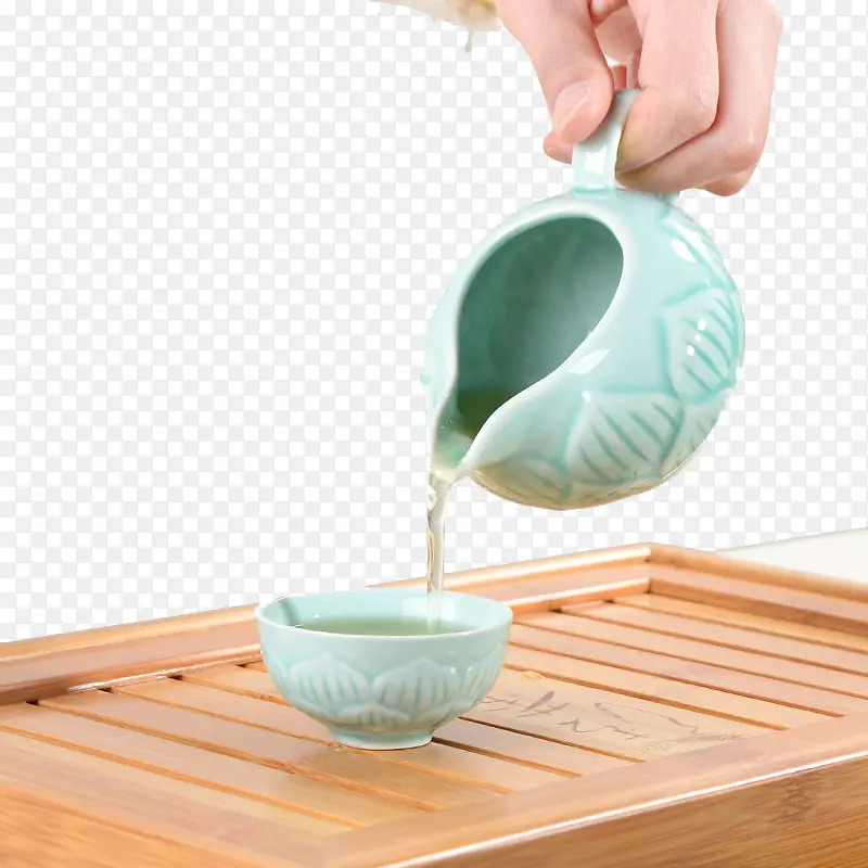 青瓷荷韵茶具