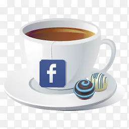 Facebook咖啡茶杯社会图标