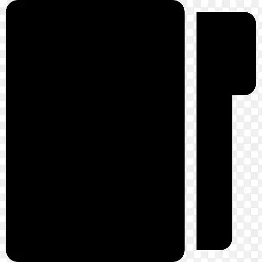 黑色的文件夹工具形状与一个标签图标