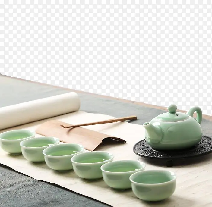 青瓷茶具茶杯茶壶