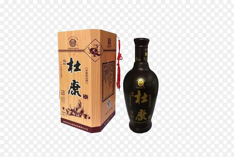 一瓶中国黑瓶杜康酒