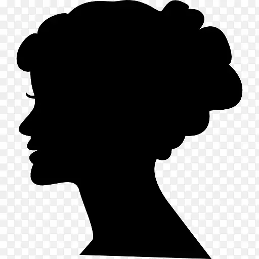女性头部轮廓图标