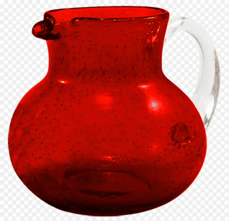 红色玻璃罐