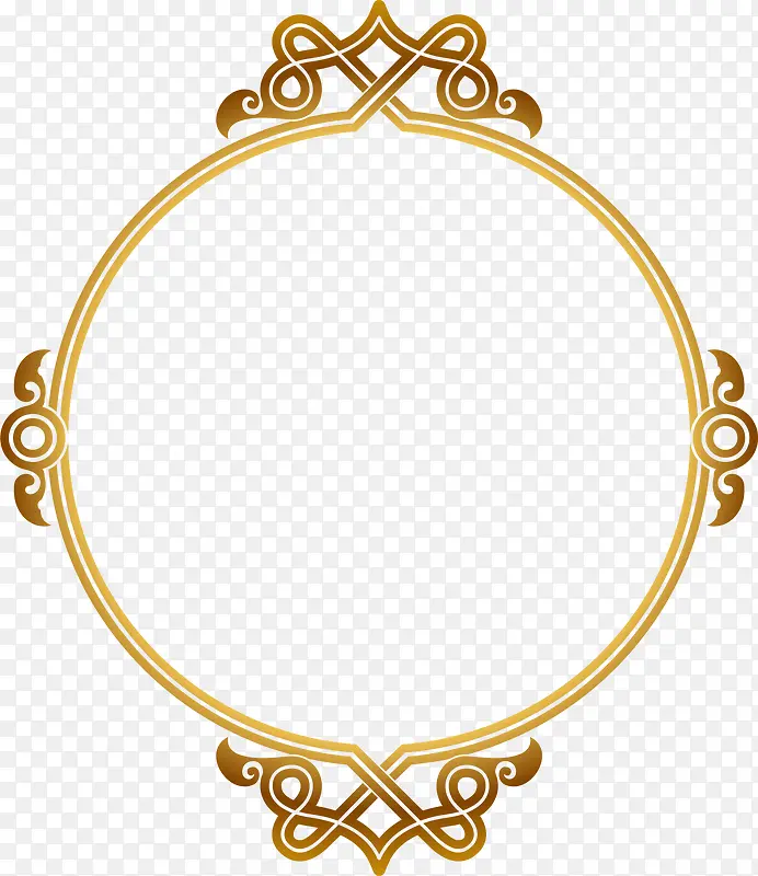 金色圆圈框架