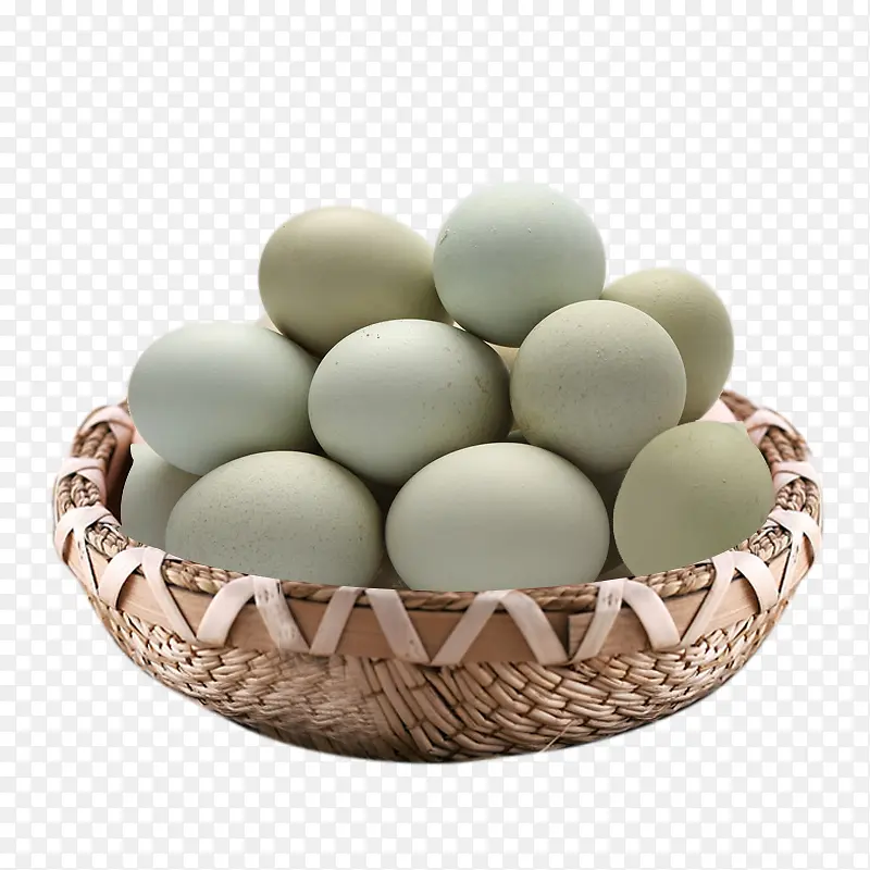 筛子里绿壳鸡蛋