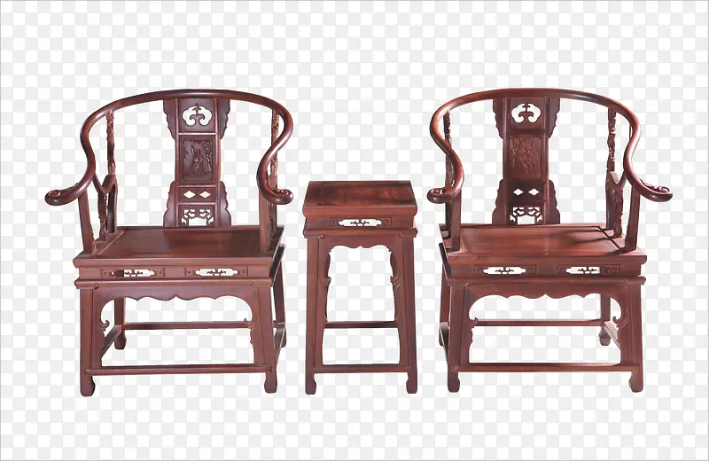中国传统客厅红木椅二件套