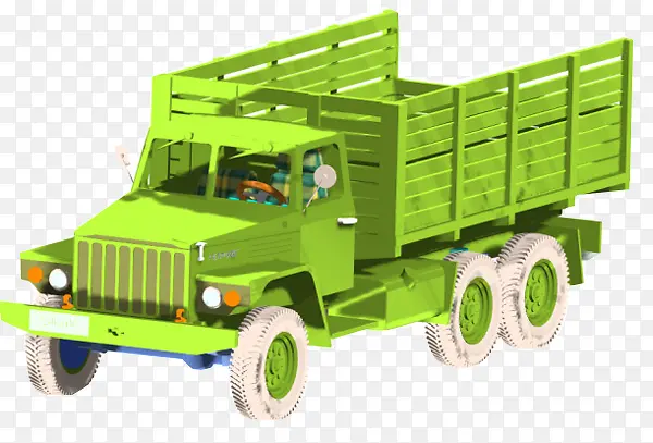 绿色玩具卡车