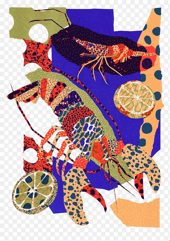 海鲜水果背景图案花纹