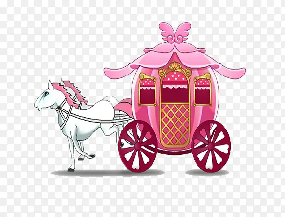 粉色的马车素材图片