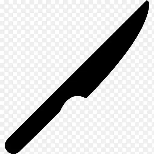 刀的剪影在对角线位置图标