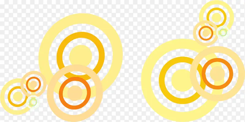 黄色漂浮圈圈装饰